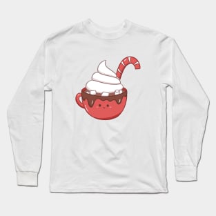 Cute Kawaii Hot Chocolate Mug Long Sleeve T-Shirt